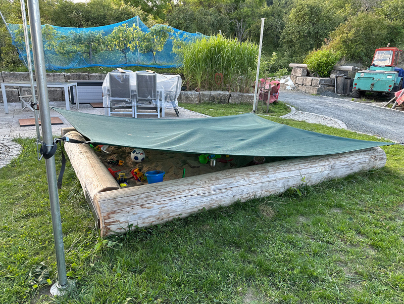 Sandkastenabdeckung mit Sonnenschutz 230 g/m²