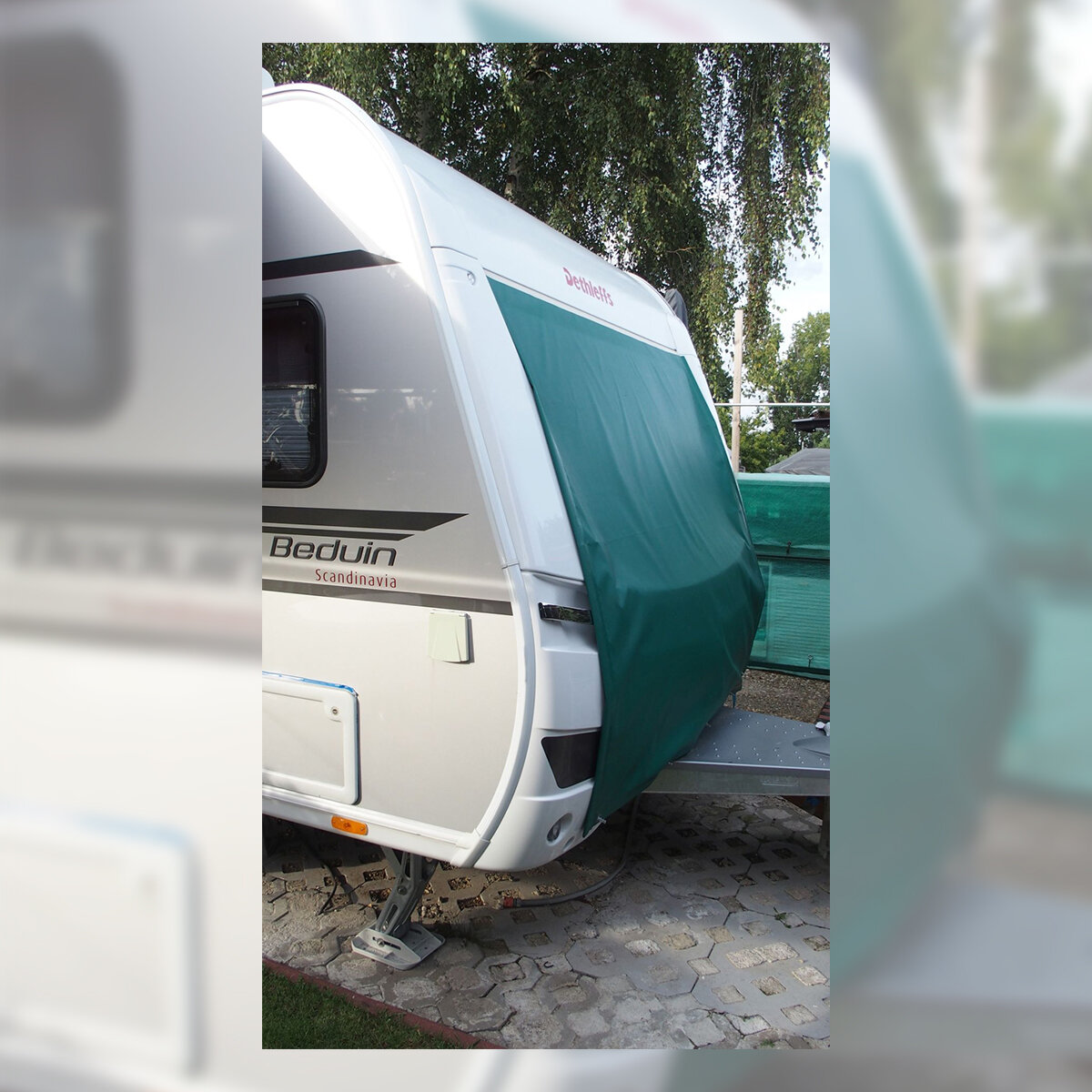 PVC Plane 600 g/m² - opalgrün - Bugplane Wohnwagen