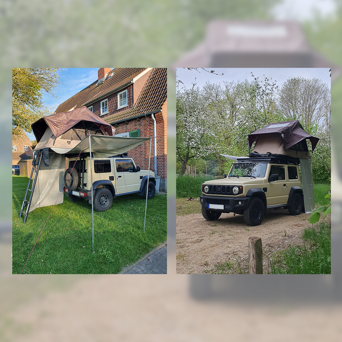 PVC Plane 600 g/m² - hellgrau - Vorzelt Suzuki Jimny