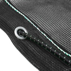 Gewirkplane weich - 220 g/qm für Standardcontainer - mit Gummiseil schwarz 2,30 x 4,50
