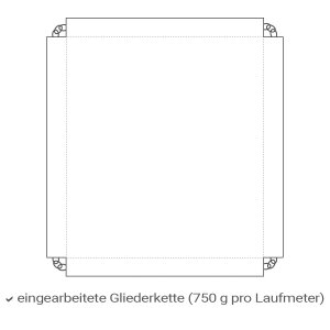 Sandkastenabdeckung 230 g/qm - mit Kette