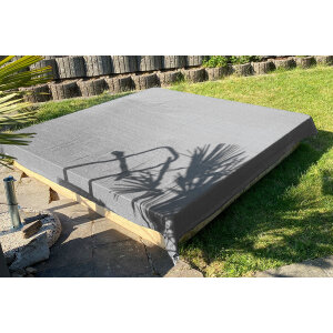 Sandkastenabdeckung 230 g/qm - mit Kette silber 3,00 m x 3,00 m