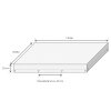 PVC Tisch-Abdeckhaube mit 20 cm Abhang - rechteckig - 600g/m² - grau - mit Saum und Ösen