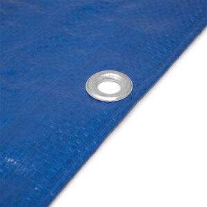 Abdeckplane - Gewebeplane 140 g/qm - weiß, blau, olivgrün - ganze VE blau 6 x 8 m - 3 St.