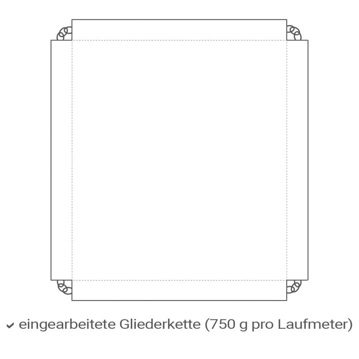 Sandkastenabdeckung 230 g/qm - mit Kette - nach Ma