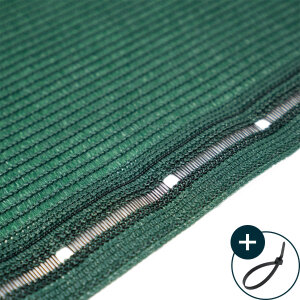 Sichtschutznetz grün - Schutzwert ca. 80% - inkl. Kabelbinder 1,50 x 50 m