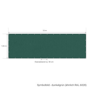 Tennisblende &quot;Colour&quot; - 1,92 m x 12 m