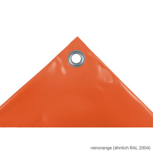 PVC Plane - Gewebeplane - LKW Plane - 650 g/m² reinorange (ähnlich RAL 2004) 2 x 4 m