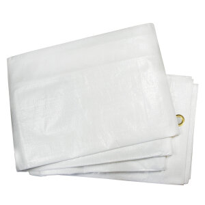 Abdeckplane - Gewebeplane 240 g/qm - weiß, blau, oliv - nur ganze VE weiß-transluzent 10 x 15 m - 1 St.