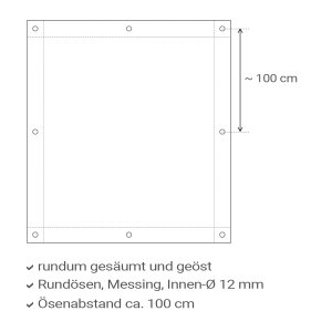 Abdeckplane - Gewebeplane 240 g/qm - weiß, blau, oliv - nur ganze VE weiß-transluzent 20 x 20 m - 1 St.