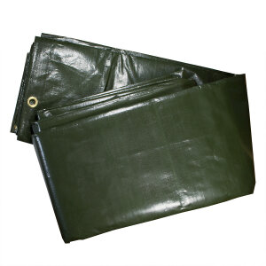 Abdeckplane - Gewebeplane 240 g/qm - weiß, blau, oliv - nur ganze VE olivgrün 10 x 15 m - 1 St.