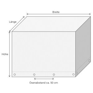 PVC Abdeckhaube - rechteckig - 600 g/m² - nach...