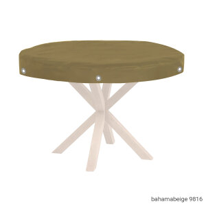 Premium Tisch-Abdeckhaube aus Airtex mit 20 cm Abhang - atmungsaktiv - rund - mit Saum und Ösen - nach Maß