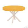 Premium Tisch-Abdeckhaube aus Airtex mit 20 cm Abhang - atmungsaktiv - rund - mit Saum und Ösen - nach Maß