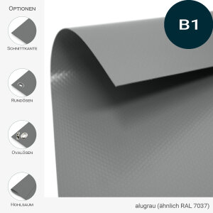 PVC Plane stark - rund - 650 g/m² - nach Maß - schwer entflammbar (DIN 4102 B1)