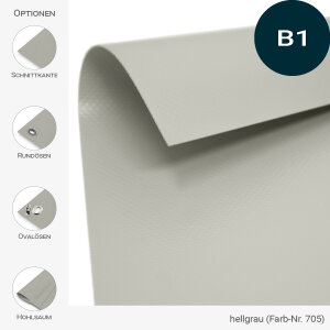 PVC Plane extrastark - rund - 900 g/m² - nach Maß - schwer entflammbar (DIN 4102 B1)