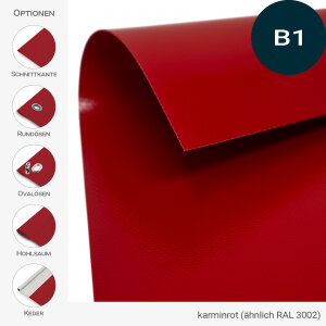 PVC Plane extrastark - dreieckig rechtwinklig - 900 g/m² - nach Maß - schwer entflammbar (DIN 4102 B1)