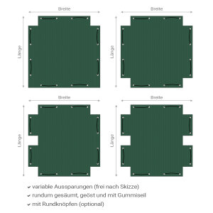 Gummierte Sandkastenabdeckung 260 g/m² - mit...