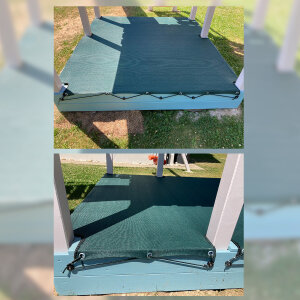 Sandkastenabdeckung 230 g/m² - mit Aussparungen und Gummiseil - nach Maß