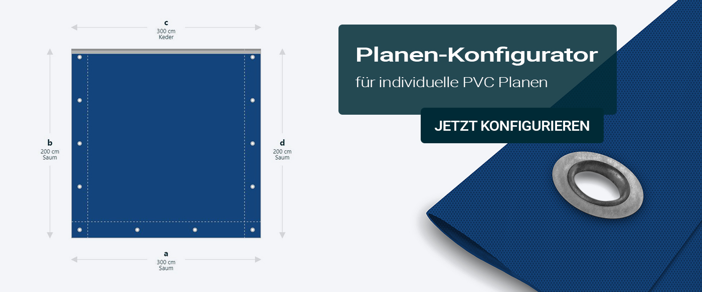 PVC-Planen mit freier Randgestaltung